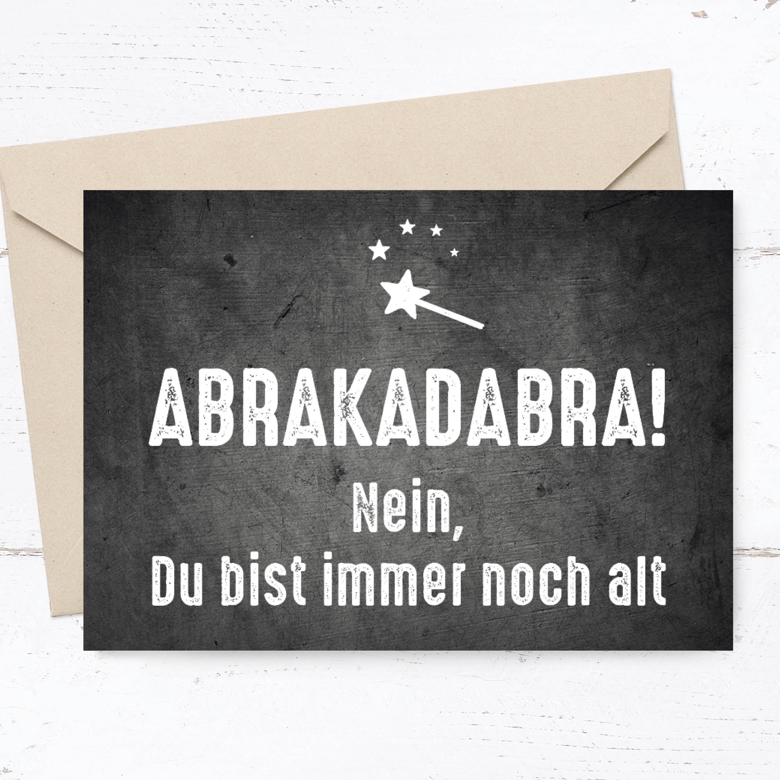 Glückwunsch - Postkarte: ABRAKADABRA! - Individuelle Einladung